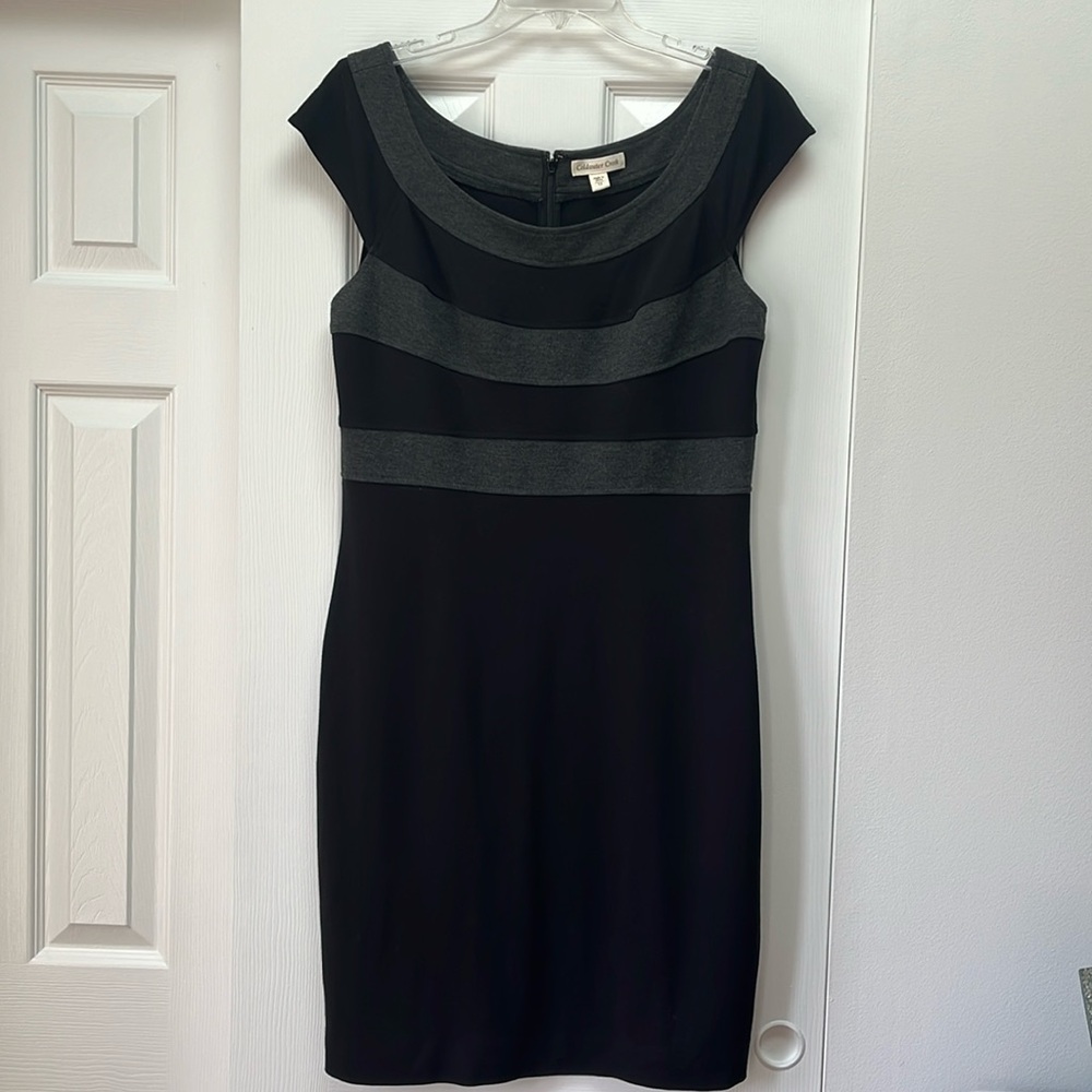 Coldwater Creek Black and Grey Sleeveless Dress
